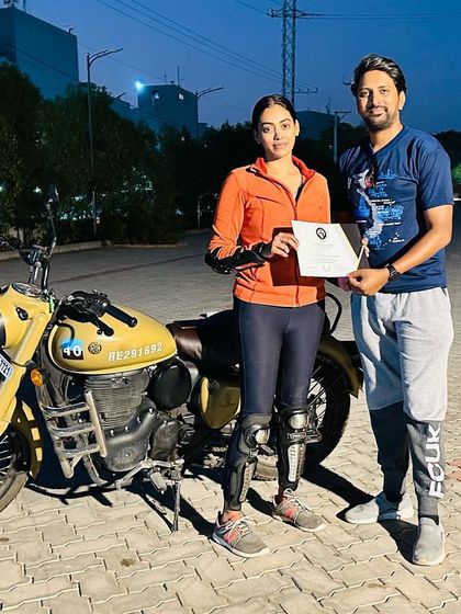 Actress Sai Kamakshi Bhaskarla, a certified champion rider. We are proud to have trained her and welcome her to the Heels on Wheels family.
