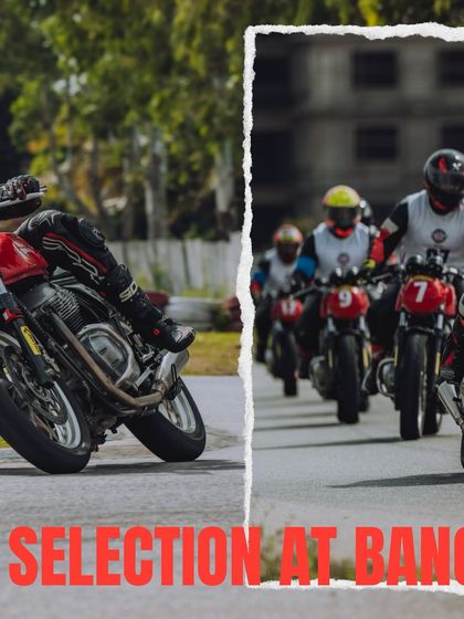 A collage from the Bangalore Zonal Selection, showing the on-track action and the large group of participants.