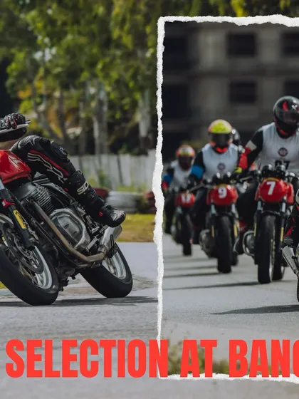 A collage from the Bangalore Zonal Selection, showing the on-track action and the large group of participants.