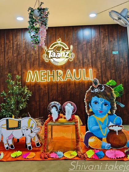 Another view of our vibrant Janmashtami decorations, captured by our instructor Shivani ma'am.