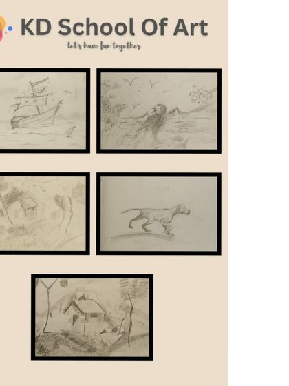 A variety of sketches from our classes, showing students practicing everything from maps and hands to portraits and landscapes.