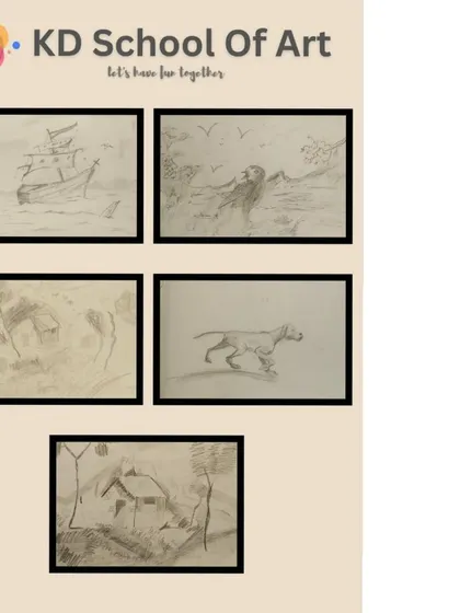 A collection of quick sketches done by my students. These exercises in drawing landscapes, animals, and objects help build confidence and improve line work.