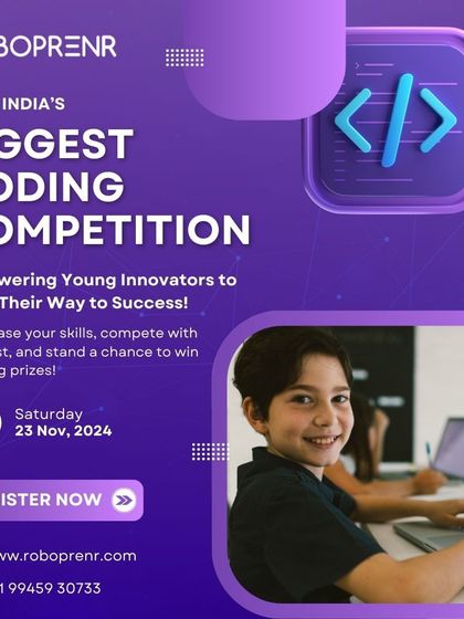Announcing South India’s biggest coding competition. This is an opportunity for young innovators to showcase their skills, compete with the best, and win exciting prizes.