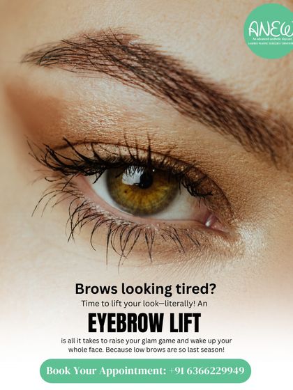 An eyebrow lift can raise your glam game and wake up your whole face. It is a targeted treatment to lift tired-looking brows, creating a more alert and youthful appearance.