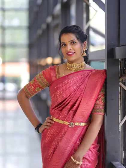 These images showcase various clients and models in simple, elegant sets perfect for attending weddings or family functions. I have a wide range of such pieces for rent.