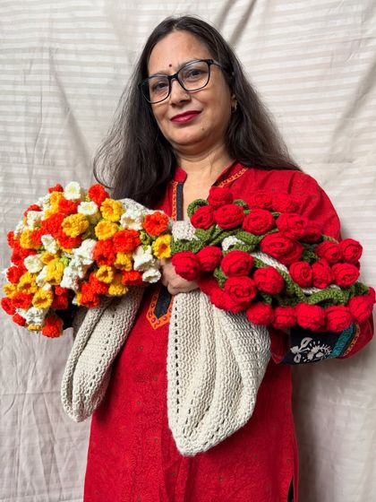 Two of our signature styles, side by side. On the left is the vibrant 'Valley of Lily' and on the right is the classic 'Rose Vine'. Which one would you choose?