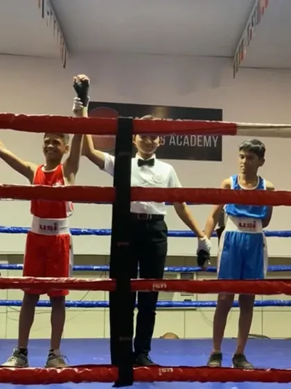 Victory in the ring for our student Abu Talhah. Each win is a team effort, reflecting the hard work of the boxer and the dedicated coaching they receive at our academy.