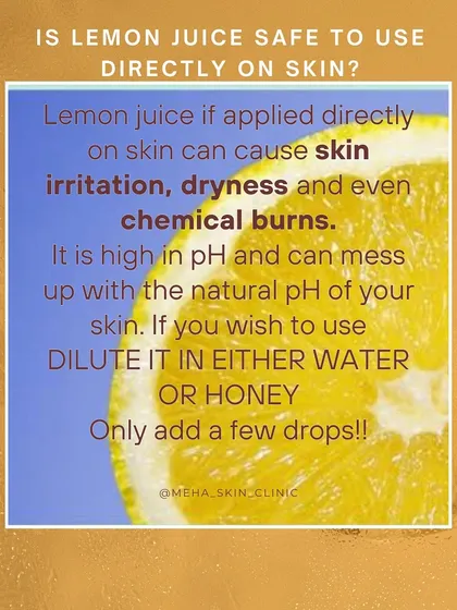 Is it safe to put lemon juice directly on your skin? Absolutely not. Its high pH can disrupt your skin's natural balance, causing irritation, dryness, and even chemical burns. If you must use it, it needs to be heavily diluted.