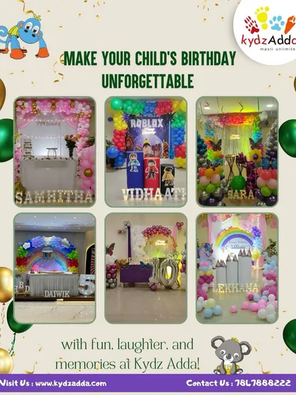 Here's a collage of some of my favorite recent parties, showing themes from Roblox to rainbows. I work with you to make your child's birthday unforgettable with fun, laughter, and memories.