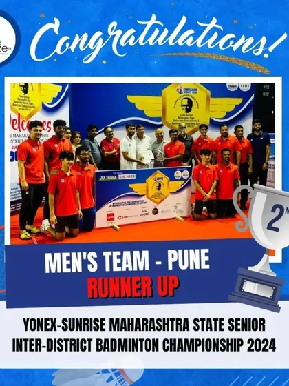 Celebrating the Pune Men's Team for their performance as the runner-up in the Maharashtra State Senior Inter-District Championship.
