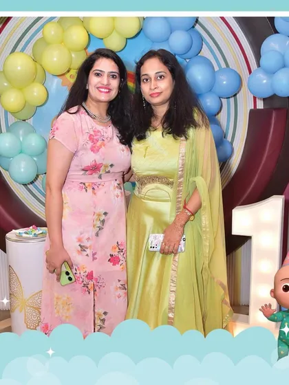 Guests enjoying the Cocomelon-themed party. Our spacious venue allows for comfortable mingling, ensuring that adults have as much fun as the little ones.