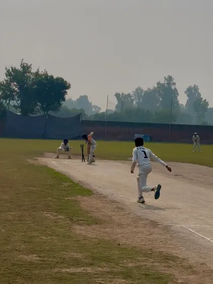 A wicket falls early in the innings, putting the pressure on.