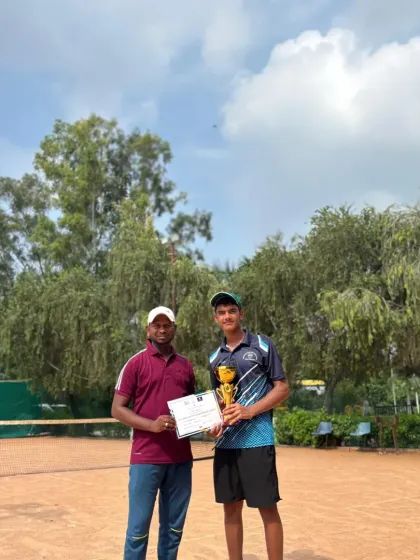 Parth Tyagi celebrating his All India CS U-16 Title win, a result of his passion and our team's dedicated guidance.