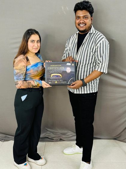 Another happy student with her certificate. Congratulations!