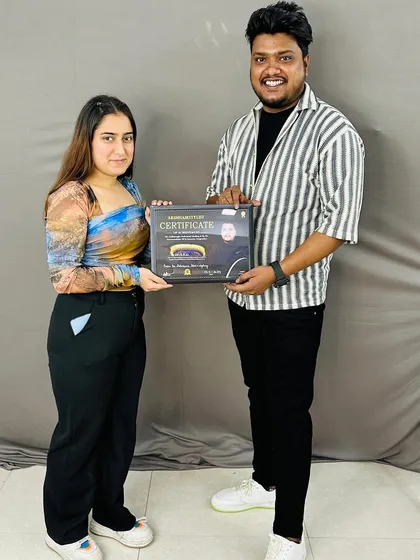 Another happy student with her certificate. Congratulations!
