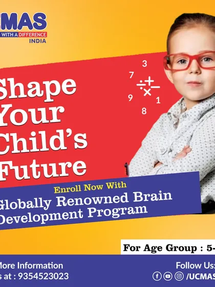Shape your child's future with our globally renowned brain development program. Designed for ages 5-13, UCMAS provides the foundation for academic success and lifelong learning.
