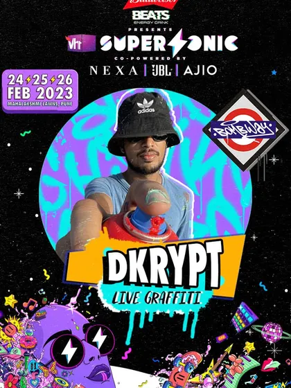 The official poster for my live graffiti set at VH1 Supersonic. It's always an honor to be featured at major festivals and events. Time to take over.