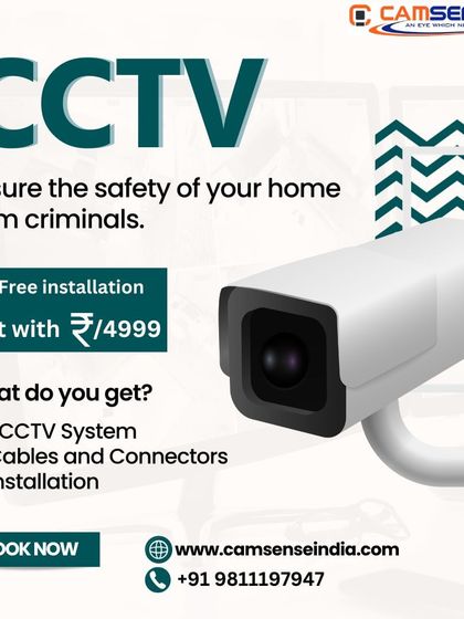 Get a complete security system with free installation, starting at just 4,999 rupees. This package includes the CCTV system, all necessary cables and connectors, and professional setup.
