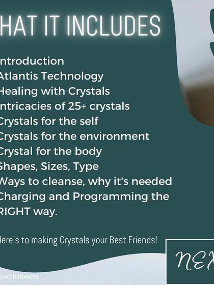 A detailed list of what's included in the Crystal Discovery Course. From introduction to programming, this course covers everything you need to know to work with crystals effectively.