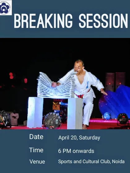 My breaking sessions are often a highlight of our public demonstrations and events. This poster was for a special session where students showcased their Tameshiwari skills to family, friends, and the public.