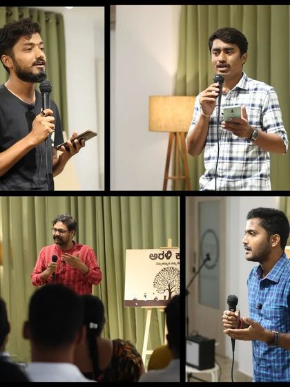 A collage of passionate performers from an August edition of "Arali Katte".