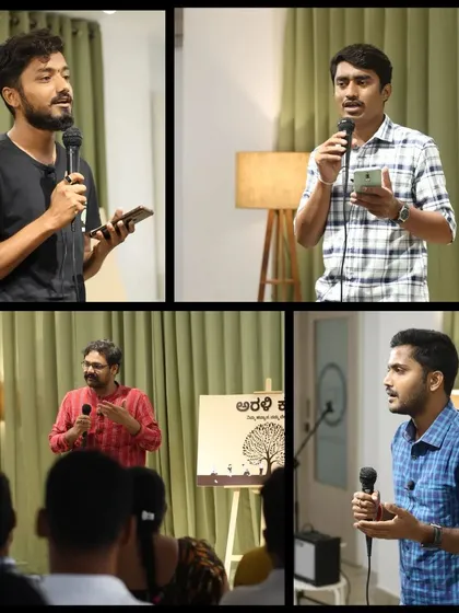 A collage of passionate performers from an August edition of "Arali Katte".