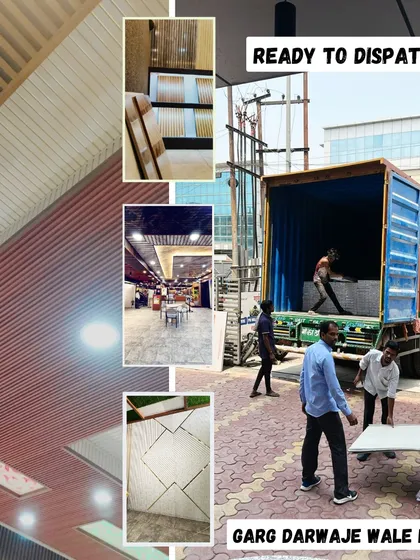 Ready to dispatch! A truck being loaded with our panels, ready to be delivered to another customer's dream project. We manage the entire process to ensure your materials arrive safely.