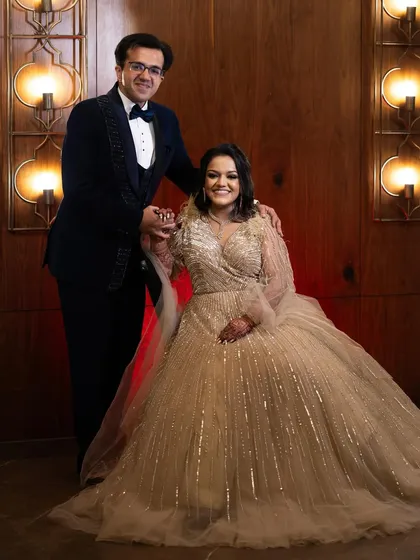 A beautiful formal portrait of the couple. Her makeup is timeless, ensuring these photos will be cherished for years to come.