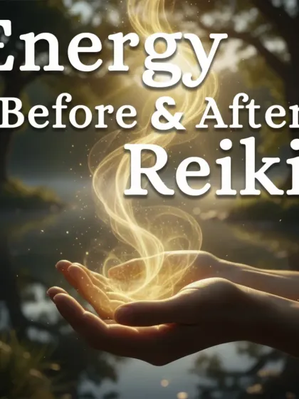 This image visualizes the transformation of your energy. Before Reiki, it can feel heavy and blocked. After, it becomes a clear, flowing stream of light and vitality.