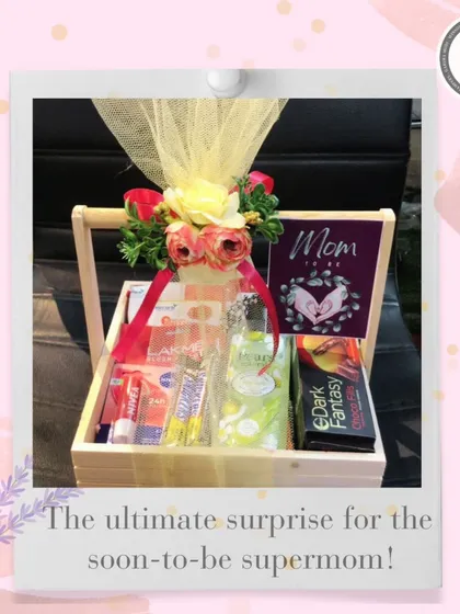 The ultimate surprise for the soon-to-be supermom. This hamper is filled with essentials and treats to pamper her before the baby arrives.