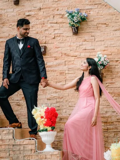 A beautiful pre-wedding portrait that captures the romantic journey of a couple. We guide you into comfortable poses against stunning backdrops to tell your unique love story.