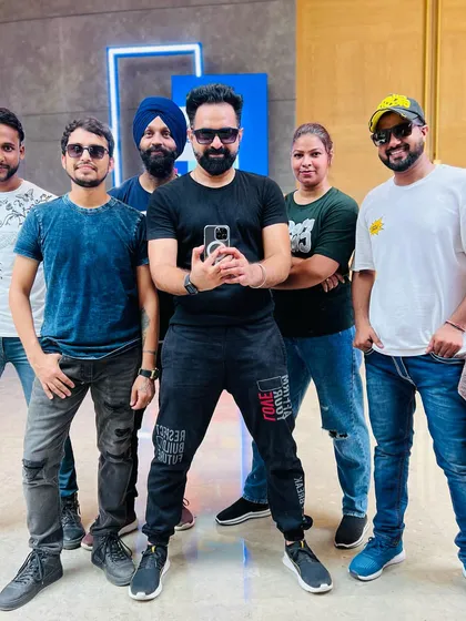 The team behind the masks. A casual group photo of our core crew, the dancers and creators who make Skeleton Dance Crew what it is.