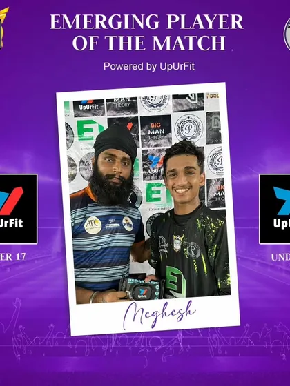 Meghesh, an emerging U-17 talent, recognized for his strong performance.