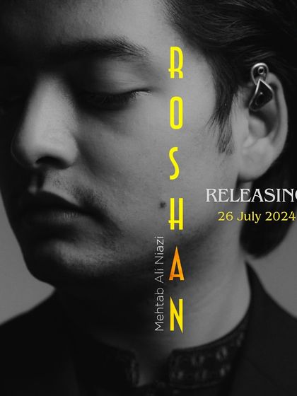 The pre-release announcement for "Roshan." This moody, black-and-white portrait was designed to build anticipation for a track that is very close to my heart.
