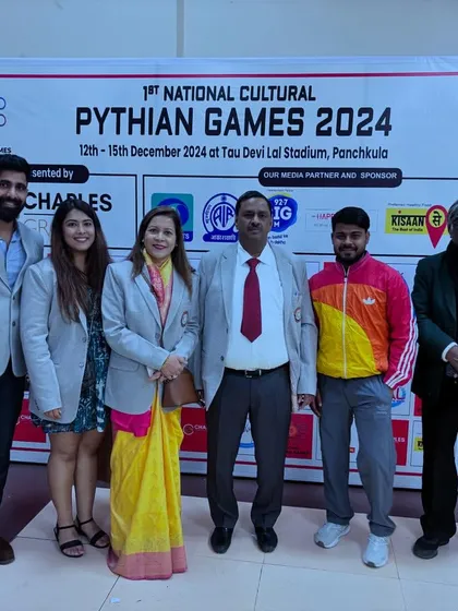 A happy moment at the 1st National Cultural Pythian Games 2024.