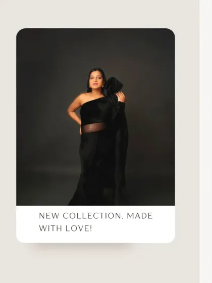 A video swipe-through showing the glamour of our black velvet one-shoulder gown.