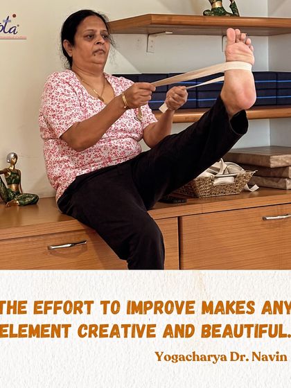 We use props like straps to help students safely achieve poses they might not be able to otherwise, making yoga accessible for injury recovery and flexibility improvement.