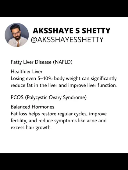 Losing even a small percentage of body weight can have a massive impact on your health. For women with PCOS, it helps restore regular cycles, improve fertility, and reduce symptoms like acne. My goal is to guide you toward these significant health wins through sustainable fat loss.