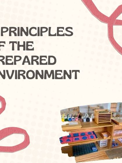 The title card for a series on the "6 Principles of the Prepared Environment," introducing this core Montessori concept.