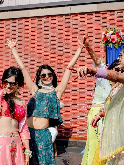 Pure joy and celebration during a mehendi performance. We choreograph for all wedding events, bringing the dance party wherever it's needed.