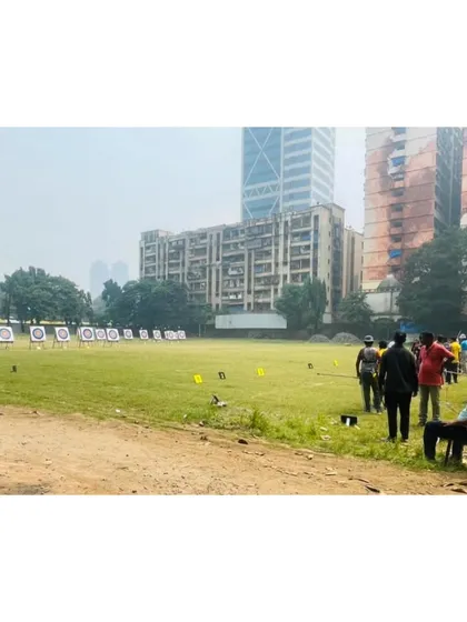 The bustling atmosphere of the DSO Zonal Archery Competition, a key event for school-level archers.