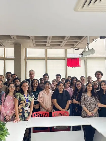 A group photo of our students and faculty with our honored guest, Dominique Antoine. These visits enrich our community and connect us to the wider Francophone world.