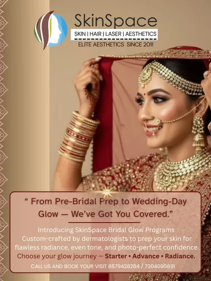 From the initial consultation to the wedding day, we've got you covered. We design custom-crafted pre-bridal programs to prepare your skin for flawless radiance and photo-perfect confidence, helping you choose the right journey for your specific goals.