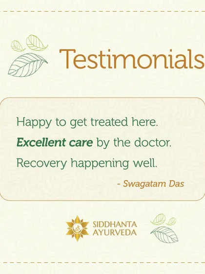 Simple, heartfelt feedback like this from Swagatam Das is what motivates me. Knowing that my patients are recovering well under my care is the greatest reward.