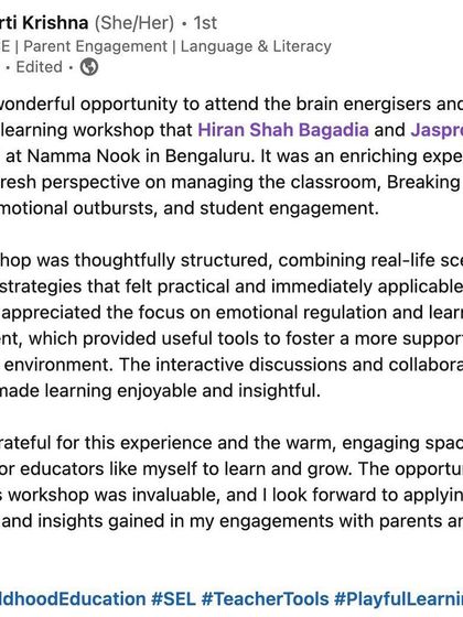 Hattennoki - Professional Development & Educational Workshops Words of Appreciation photo 8