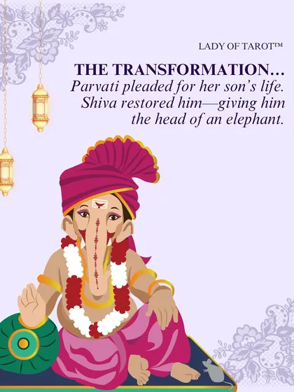 The story of Ganesha's transformation holds a powerful spiritual lesson. His beheading represents the liberation from ego, while the elephant head symbolizes the attainment of wisdom and divine consciousness.