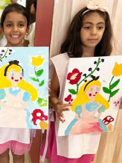 More amazing artwork from our 'Alice in Wonderland' party. It's so fun to see each child's unique take on the theme, with different colors and details.