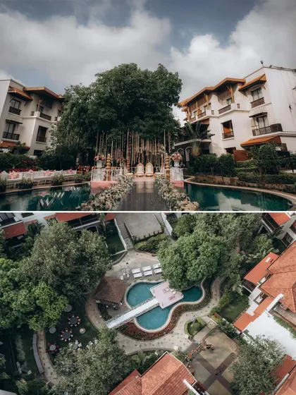 The sense of place is a huge part of your wedding story. With aerial shots, I can showcase the stunning architecture and beautiful layout of your chosen venue, giving a true sense of the scale of your celebration.