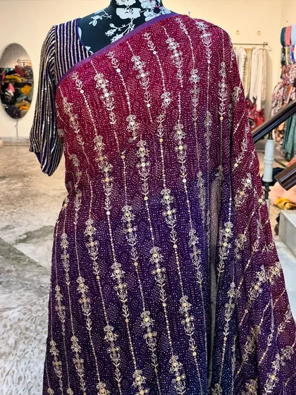 The 'ROOP' saree is timeless. Its rich colors and delicate embroidery mean you can wear it today, tomorrow, or ten years from now and still look just as fresh.