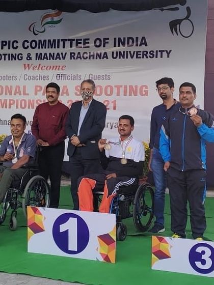 An inspiration to all, our para-athlete Sriharsha Devaraddi won two Gold medals in the 10m Air Rifle Standing & Prone Mixed events at the 1st National Para Shooting Championship.